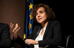 ep la diputada en el parlamento europeo por el partido popular dolors momtserrat durante un debate
