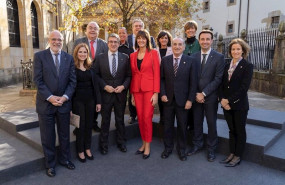 ep la secretaria general del pse-ee idoia mendia con el exlehendakari patxi lopez el delegado del