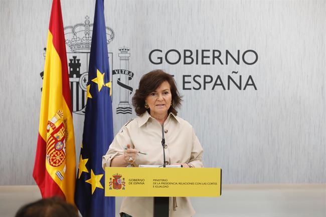 ep la vicepresidentagobierno carmen calvo presidereunionla conferenc