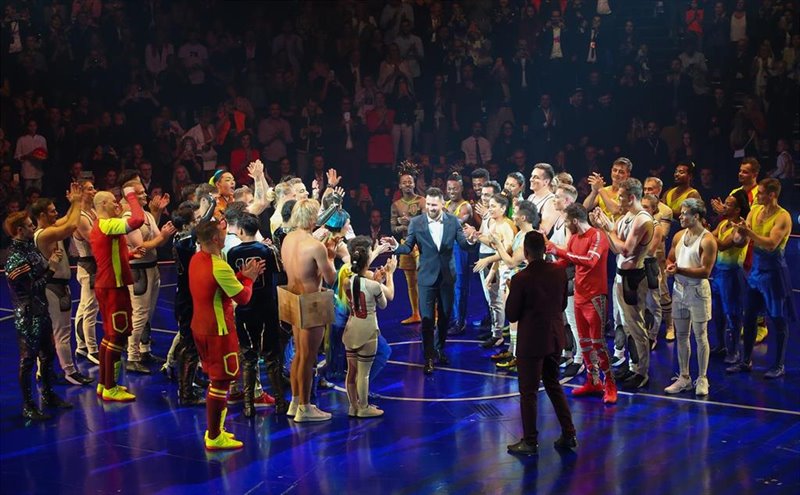 ep leo messi en el escenario de messi10 al final del estreno mundial en barcelona