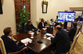ep reunion de presidentes autonomicos con pedro sanchez desde el palacio de fuensalida de toledo