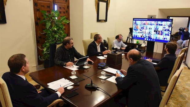 ep reunion de presidentes autonomicos con pedro sanchez desde el palacio de fuensalida de toledo