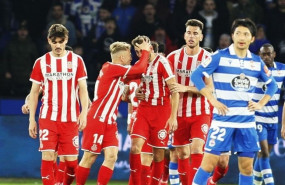 ep stuani celebra su doblete en riazor