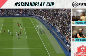 ep vinicius jugando al fifa20 con alexander arnold del liverpool