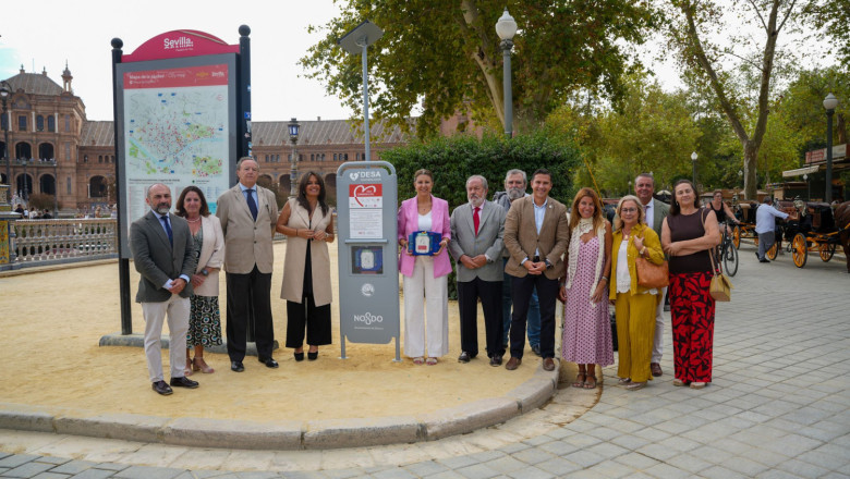 inauguracion totem parque de maria luisa plaza de espaa sevilla 