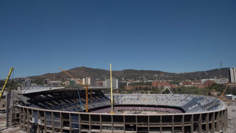 ep archivo el spotify camp nou durante las obras para su remodelacion a 4 de agosto de 2023 en ep archivo el spotify camp nou durante las obras para su remodelacion a 4 de agosto de 2023 en
