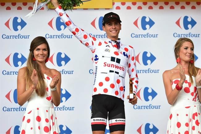 El Ciclista Francés Warren Barguil (Sunweb) , Líder Del Maillot De La Montaña | LE TOUR.FR ep ciclista frances warren barguil sunweb lidermaillotla montana