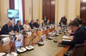 ep el conseller de agricultura pesca y medio natual joan simonet participa en la reunion con el