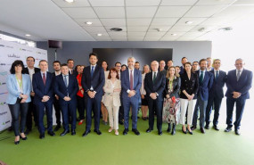 ep el presidente de aena maurici lucena con los asistentes a la demo day de aena ventures