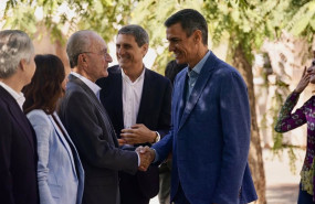 ep el presidente del gobierno pedro sanchez y el alcalde de malaga francisco de la torre durante la