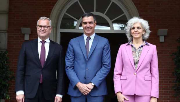 ep el presidente del gobierno pedro sanchez y el consejero delegado del grupo ap mller maersk sren