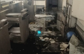 ep el techo de la cocina del hospital del gregorio maranon se cae este sabado sobre el lavavajillas