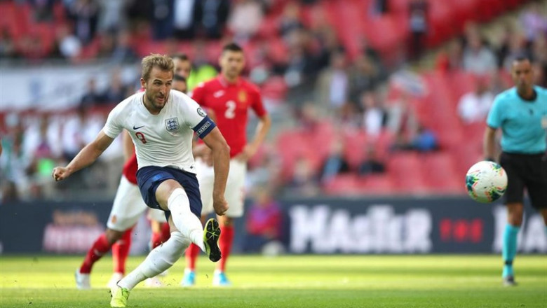 Harry Kane marca de penalti para la selección inglesa. | Nick Potts/PA Wire/dpa ep harry kane marca de penalti para la seleccion inglesa