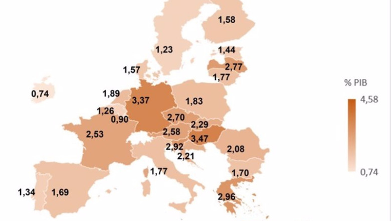 ep mapa de europa que muestra el peso sobre el pib de cada pais de las ayudas regulares estatales ep mapa de europa que muestra el peso sobre el pib de cada pais de las ayudas regulares estatales