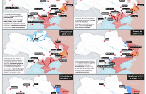 ep mapas que muestran las distintas fases de ocupacion de ucrania durante el primer ano de la guerra ep mapas que muestran las distintas fases de ocupacion de ucrania durante el primer ano de la guerra
