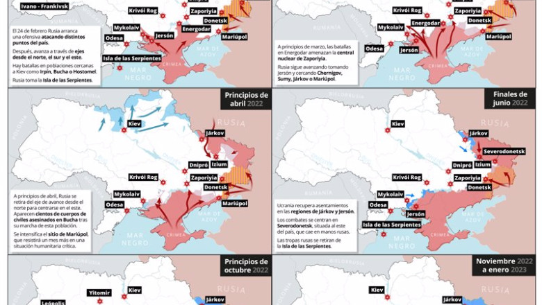 Mapas que muestran las distintas fases de ocupación de Ucrania durante el primer año de la guerra en el país | Europa Press ep mapas que muestran las distintas fases de ocupacion de ucrania durante el primer ano de la guerra