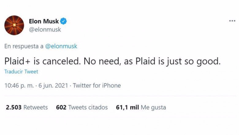 Captura de pantalla del mensaje de Elon Musk. | TWITTER ELON MUSK ep captura de pantalla del mensaje de elon musk