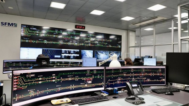 ep centro de control de la red ferroviaria de mallorca en las oficinas de serveis ferroviaris de