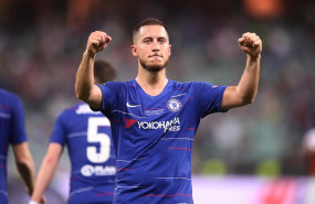 ep eden hazard celebra un gol con el chelsea en la europa league 201819