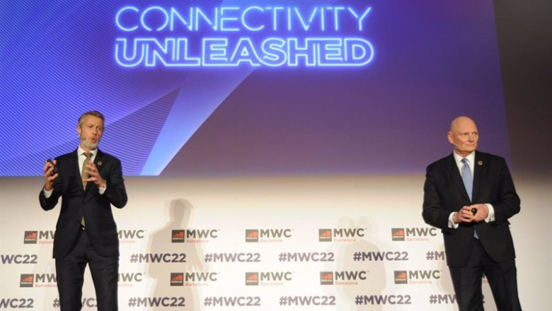 ep el director general de la gsma mats granryd i y el ceo de la gsma john hoffman d comparecen en