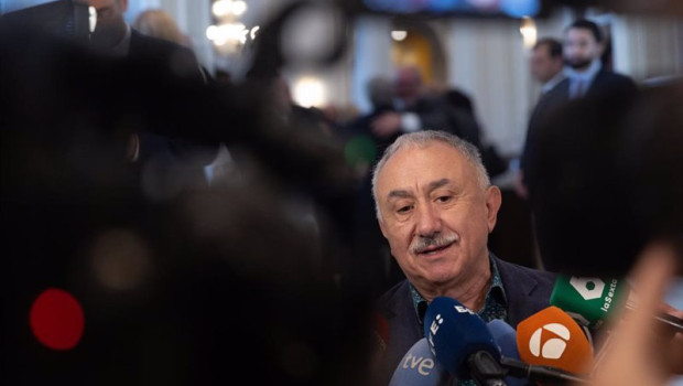 ep el secretario general de ugt pepe alvarez ofrece declaraciones a los medios a su llegada a un