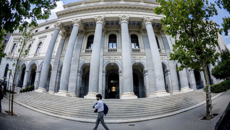 Fachada del Palacio de la Bolsa de Madrid, a 7 de julio de 2026, en Madrid (España). | Ricardo Rubio - Europa Press ep fachada del palacio de la bolsa de madrid a 7 de julio de 2026 en madrid espana
