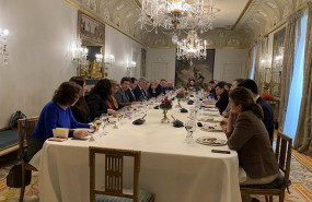 ep la ministra de asuntos exteriores arancha gonzalez laya en un almuerzo con diplomaticos