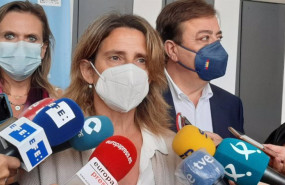 ep la ministra de transicion energetica teresa ribera atiende a los medios en caceres tras