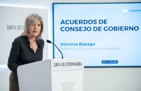 ep la portavoz de la junta victoria bazaga en rueda de prensa en merida