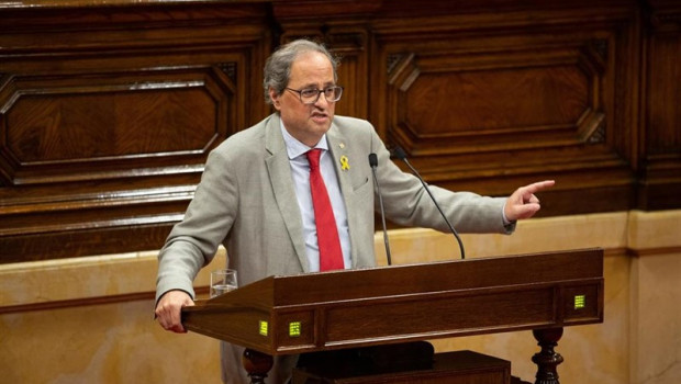 ep quim torra interviene duranteplenoparlamentcatalunya