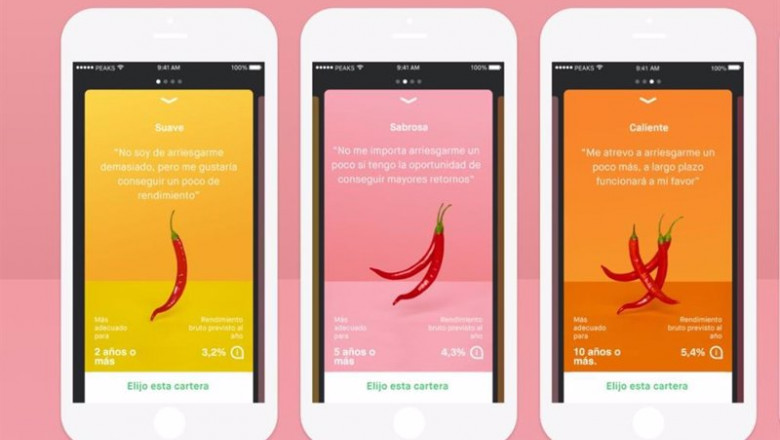 ep capturas de la app de la fintech peaks