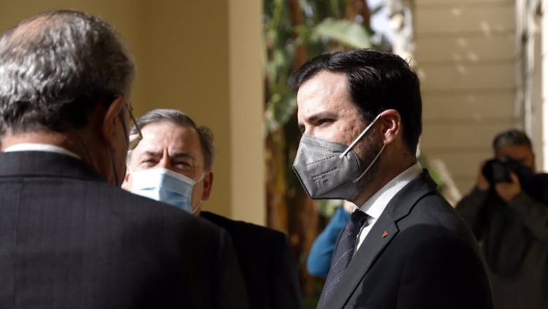 ep el ministro de consumo alberto garzon durante la visita al ayuntamiento de malaga a 24 de febrero