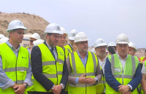 ep el ministro de transportes y movilidad sostenible oscar puente visita las obras de la linea de