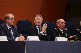 ep el ministro del interior fernando grande-marlaska en un acto con el director general y el