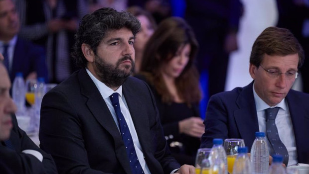 ep el presidente de la region de murcia fernando lopez miras i y el alcalde madrid jose luis