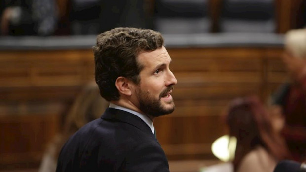 ep el presidente del pp pablo casado durante la sesion plenaria en el congreso de los diputados el