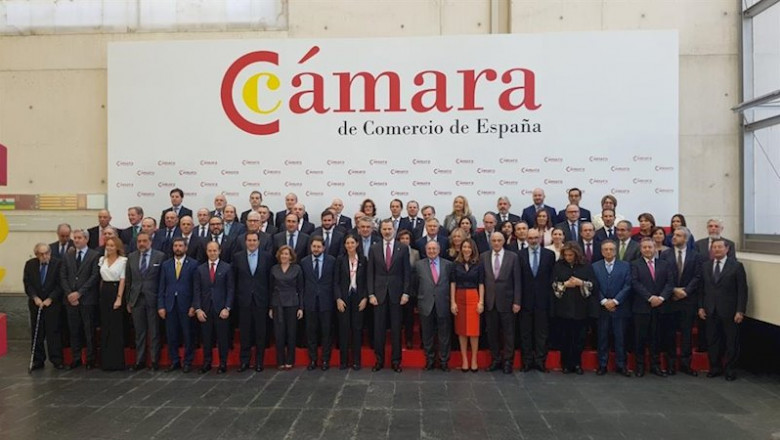 El Rey Felipe VI preside el pleno extraordinario de la Cámara de Comercio de España. | CÁMARA DE COMERCIO DE ESPAÑA ep el rey felipe vi preside el pleno extraordinario de la camara de comercio de espana