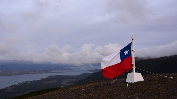 ep imagen de archivo de una bandera de chile