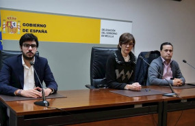 ep la delegada del gobierno en melilla sabrina moh el consejero de salud publica mohamed mohand y el