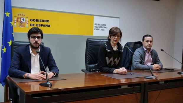 ep la delegada del gobierno en melilla sabrina moh el consejero de salud publica mohamed mohand y el