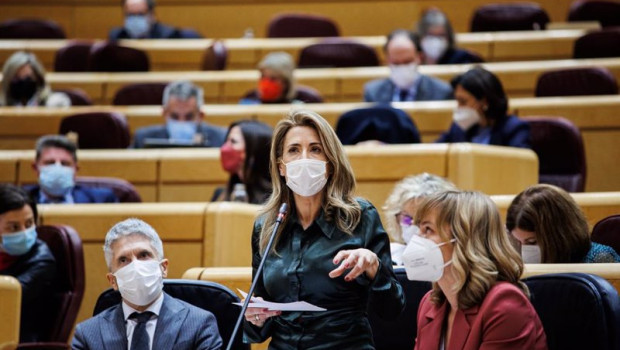 ep la ministra de transportes movilidad y agenda urbana raquel sanchez interviene en un pleno en el