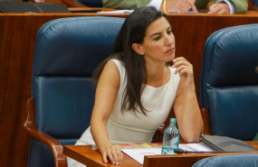 ep la portavoz de vox en la asamblea de madrid rocio monasterio sentada en su escano durante el