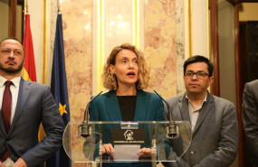 ep la presidenta de la camara baja meritxell batet con otros miembros de la mesa del congreso