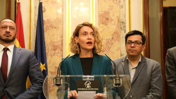 ep la presidenta de la camara baja meritxell batet con otros miembros de la mesa del congreso