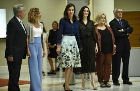 ep la presidenta del congreso de los diputados meritxell batet 2i la reina letizia 3i y la