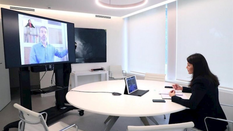 ep la reina letizia ha mantenido este 31 de marzo una videoconferencia con el presidente de la