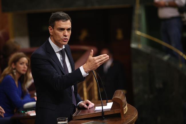 Pedro Sánchez durante el debate de la moción de censura | EUROPA PRESS ep pedro sanchez durantedebatela mocioncensura 20180601105602