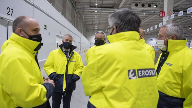 ep visita del lehendakari a las nuevas instalaciones de eroski en jundiz