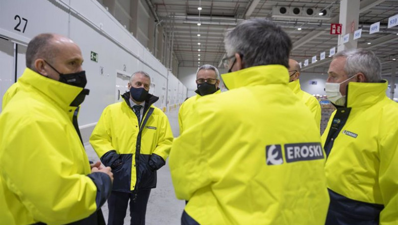 ep visita del lehendakari a las nuevas instalaciones de eroski en jundiz