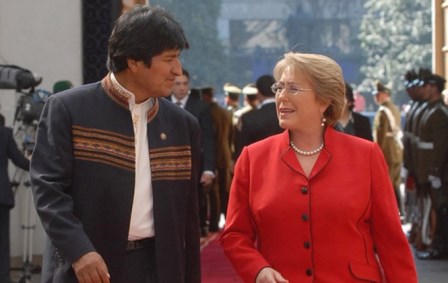 BACHELET MORALES CHILE BOLIVIA